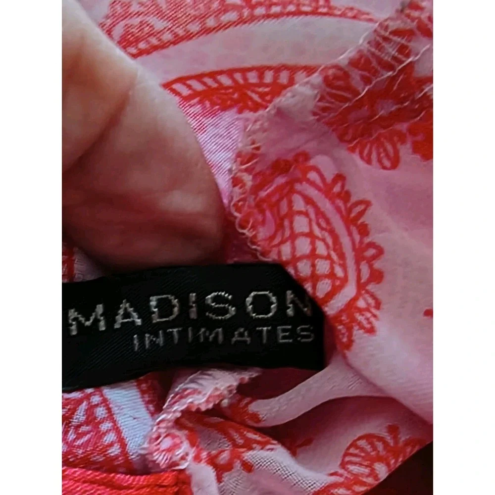 Vintage Madison Studio Intimates 2 Piece Lingerie Size XL Ruffles Hearts Satin